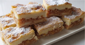 Creamy Apple Puff Pastry Cake: Juicy Slices with Pudding Without Lengthy Preparation Creamy apple puff pastry cake: juicy slices with pudding
