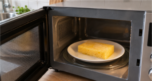 Does Your Dish Sponge Smell? The Microwave Trick Has an Important Catch A dish sponge in the kitchen sink