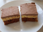 Egg Liqueur Slices with Chocolate: Moist Sponge, Delicate Cream, and Easy Preparation Egg liqueur slices with chocolate, moist sponge, delicate cream, and easy preparation