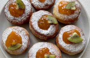 Homemade Yeast Doughnuts with Jam: Fluffy Dough and About 30 Airy Pieces Homemade yeast doughnuts with jam: fluffy dough and about 30 airy pieces