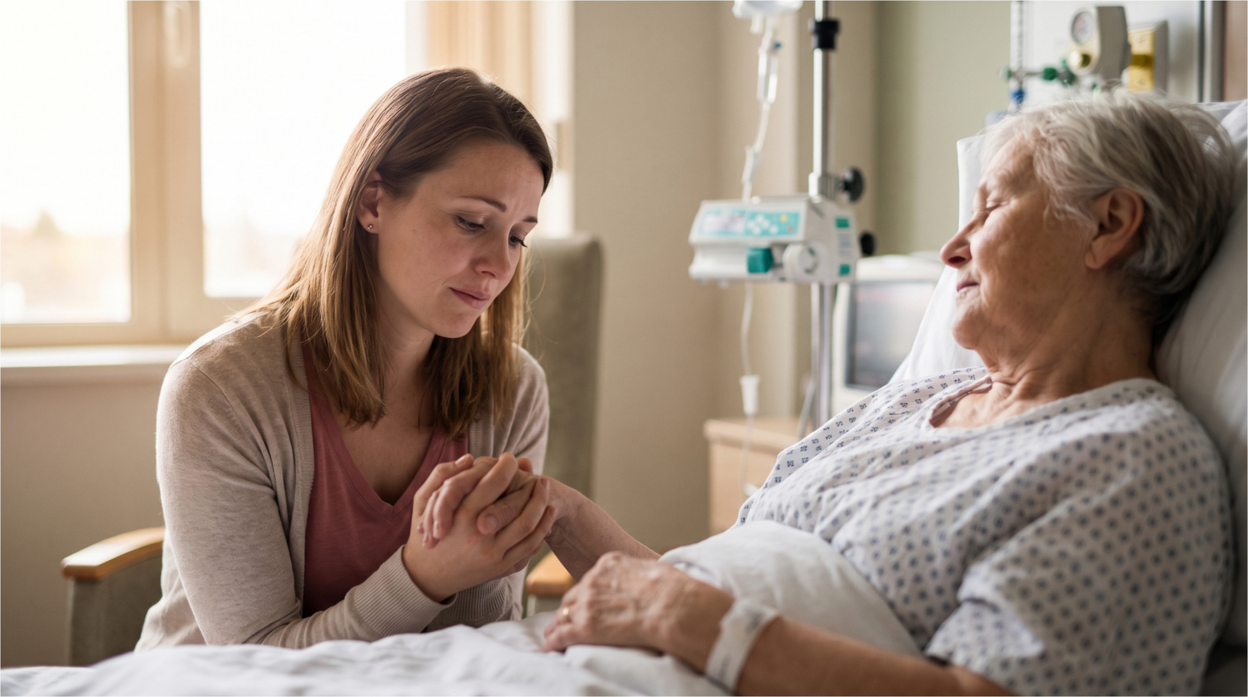 Last moments with mom in the hospital.