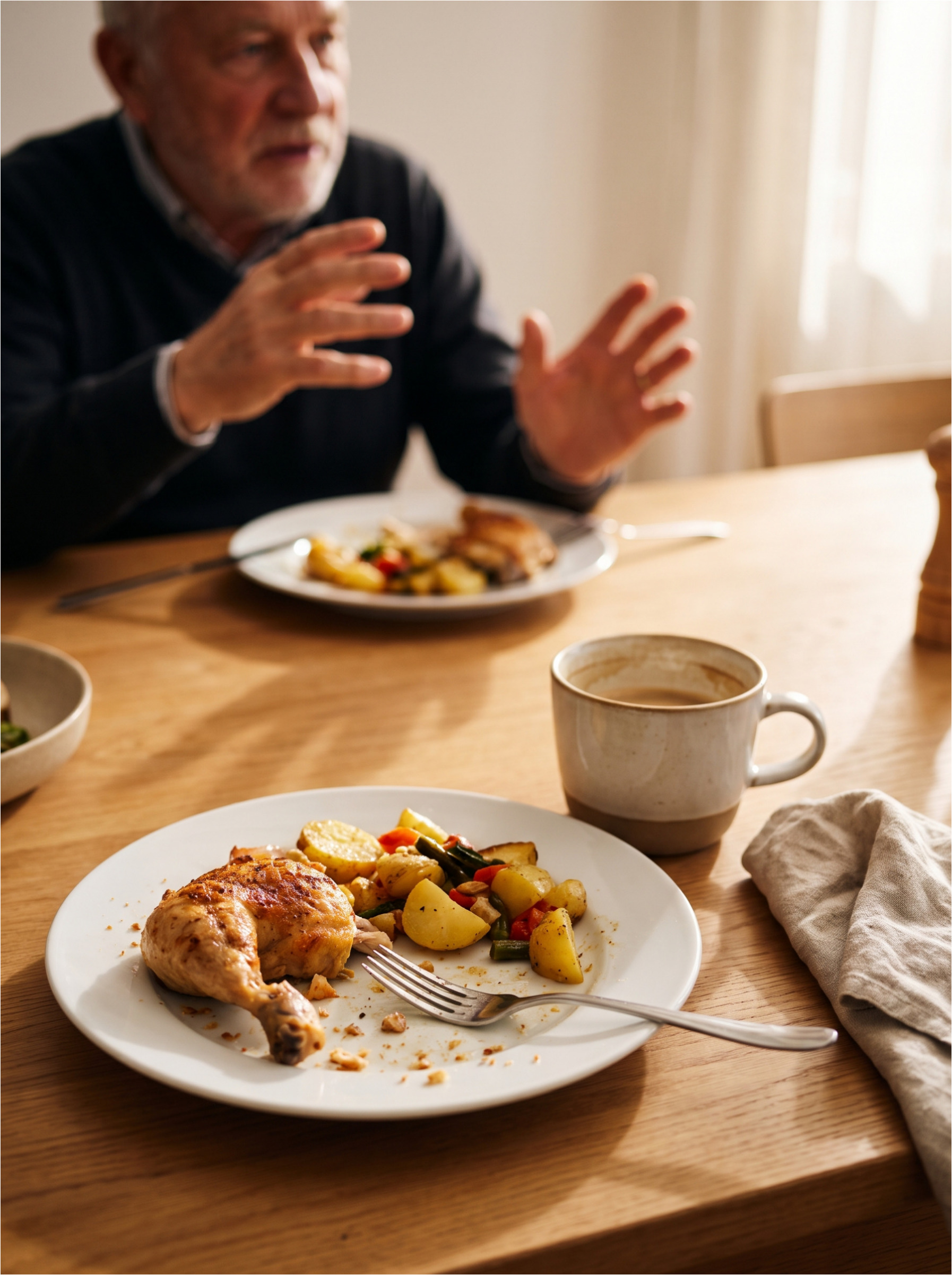 A lunch that ended in tension.