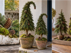 Moss, Pine Needles and a Few Twigs: Create Magical Decorations for Your Entrance and Home Moss gnome with pine needles and cones