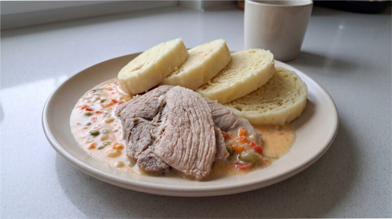 Old Bohemian Sauce with Boiled Pork Shoulder: Tender Meat and a Balanced Sweet and Sour Flavor
