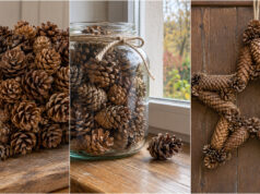 Don’t Spend on Autumn Decorations: 20 Beautiful Ideas with Pine Cones Collected on a Walk Pine cones arranged in a glass jar as a simple autumn decoration