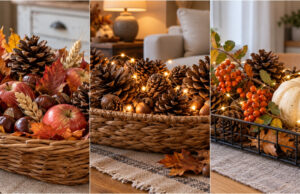 Pinecones and a Few Lights Will Transform an Ordinary Table: 20 Ideas for Autumn Decorations Pinecones and a few lights will transform an ordinary table: 20 ideas for autumn decorations