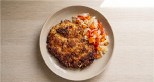 Traditional Torn Camprat: Crispy Potato Pancake from One Baking Dish Without Frying Crispy traditional camprat potato pancake torn into pieces