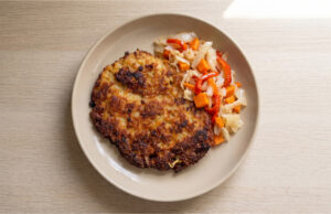 Traditional Torn Camprat: Crispy Potato Pancake from One Baking Dish Without Frying Crispy traditional camprat potato pancake torn into pieces