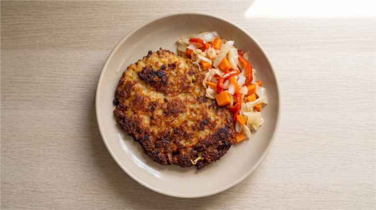 Traditional Torn Camprat: Crispy Potato Pancake from One Baking Dish Without Frying