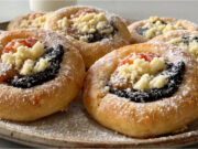 Traditional Yeast-Raised Gingerbread Kolaches: Soft Pastries with Three Rich Fillings Traditional yeast-raised gingerbread kolaches with irresistible poppy seed and walnut filling