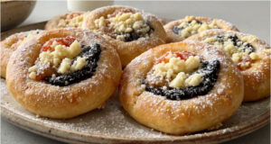 Traditional Yeast-Raised Gingerbread Kolaches: Soft Pastries with Three Rich Fillings Traditional yeast-raised gingerbread kolaches with irresistible poppy seed and walnut filling