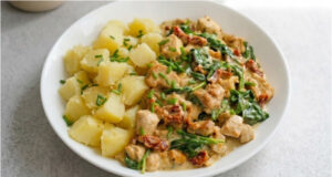 Tuscan Chicken with Spinach: Juicy Meat in a Creamy One-Pan Sauce Tuscan chicken with spinach in creamy sauce in one pan