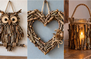 Don’t Want to Spend on Expensive Decorations This Year? Make Them Easily from Twigs Rustic twig and branch decorations for home