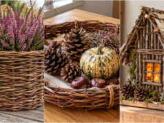 Ordinary Twigs Transform Your Home: 20 Ideas for Beautiful Wicker Decorations Wicker wreath with pinecones and dried flowers on a door