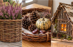 Ordinary Twigs Transform Your Home: 20 Ideas for Beautiful Wicker Decorations Wicker wreath with pinecones and dried flowers on a door